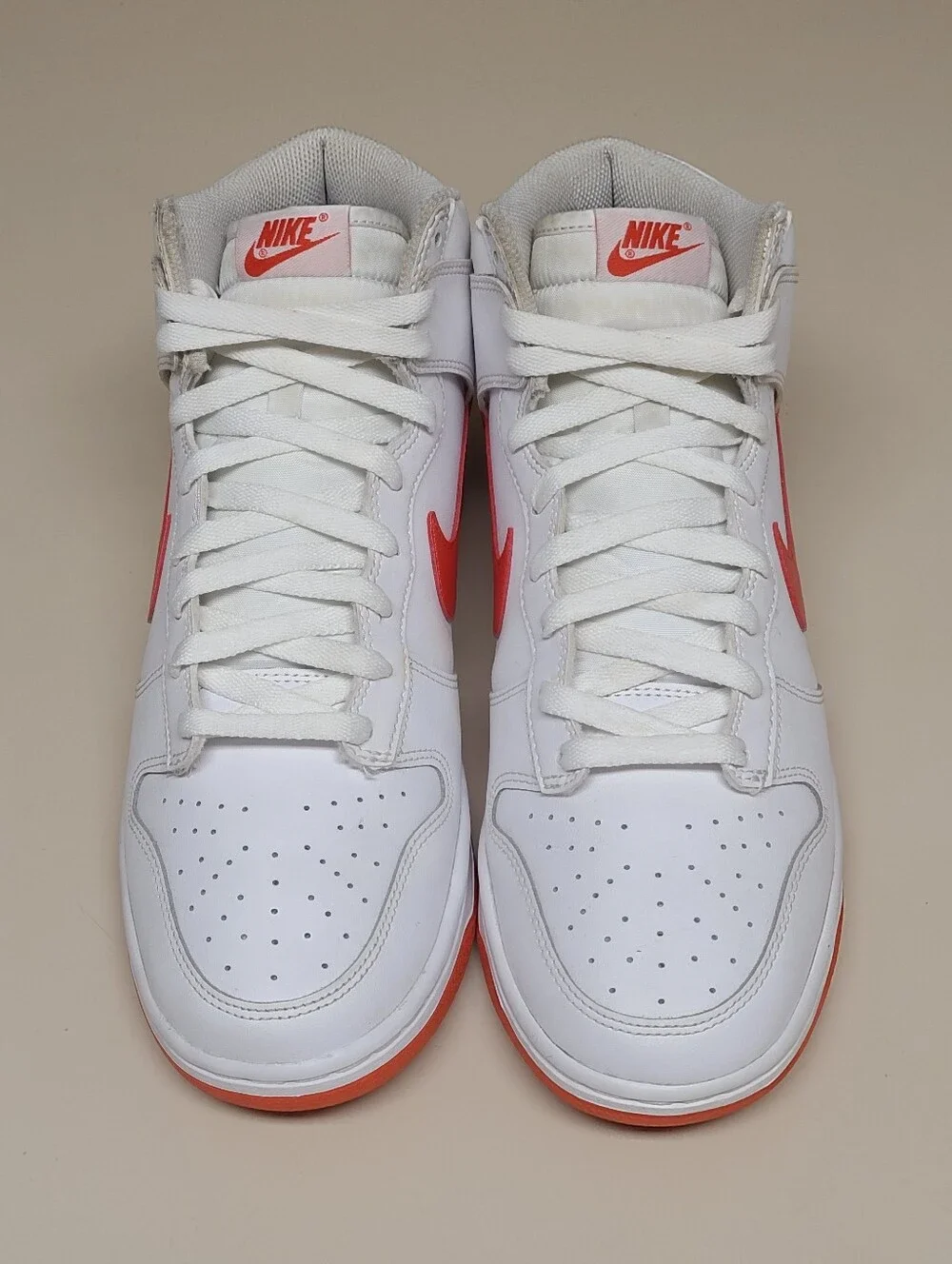 Nike Dunk High Retro White Picante Red hi top skateboard sneakers size 10